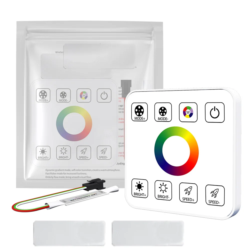 

WS2811 Светодиодная 3-контактная лента Контроллер радиочастотного беспроводного пульта дистанционного управления 5050 3528 Сенсорная панель Диммер