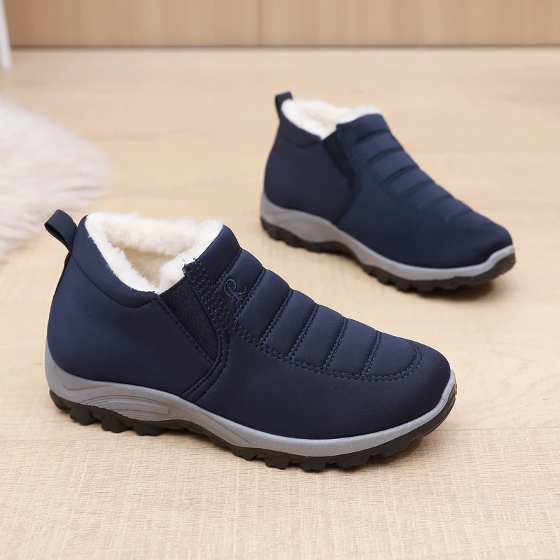 New Winter Men's Cotton Boots, Thickened Snow Boots, Waterproof and Non-Slip Dad Shoes, Warm and Comfortable Men's Casual Shoes