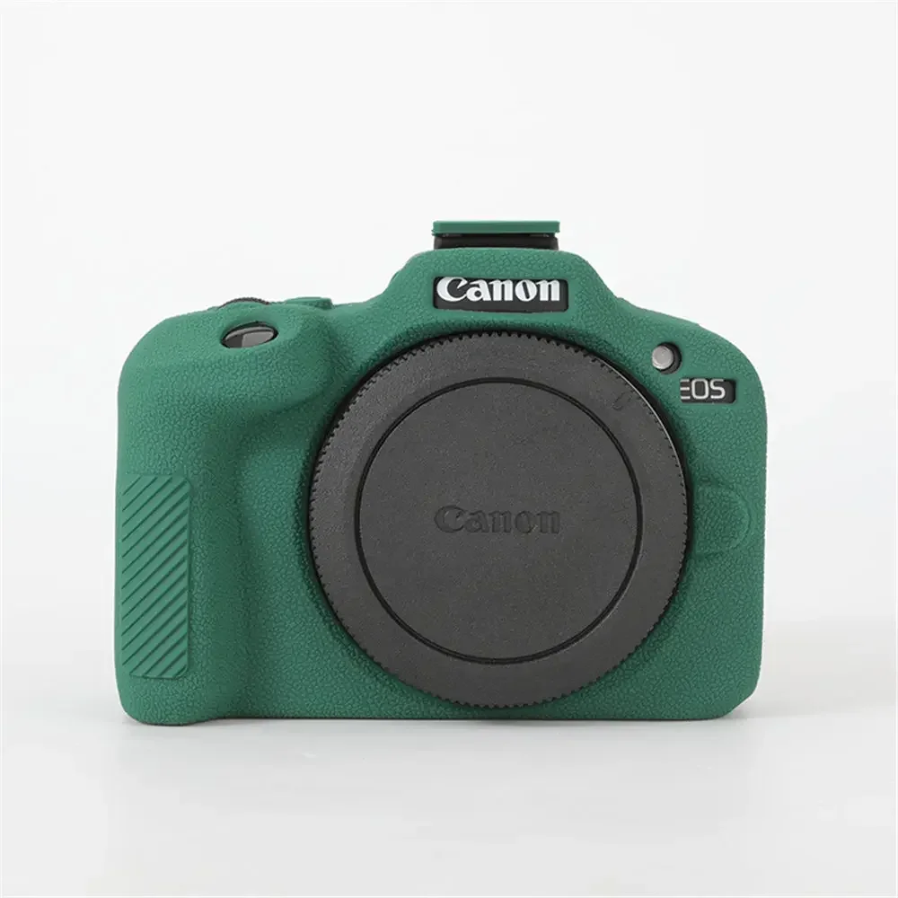 For Canon EOS R100 Litchi Pattern R100 Soft Silicone Armor Camera Body Case Shockproof Rubber Cover