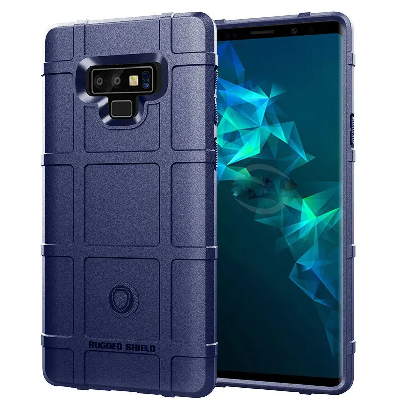 Matte Case for Samsung Galaxy Note9 Armor Shield Shockproof Soft Cover for galaxy note 9 Heavy Duty Anti-Slip Grid Silicone Case