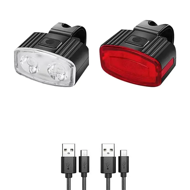 CGDS-High-Intensity LED Bike Light Set LED Front And Rear Bicycle Lights USB Rechargeable Bike Light Set