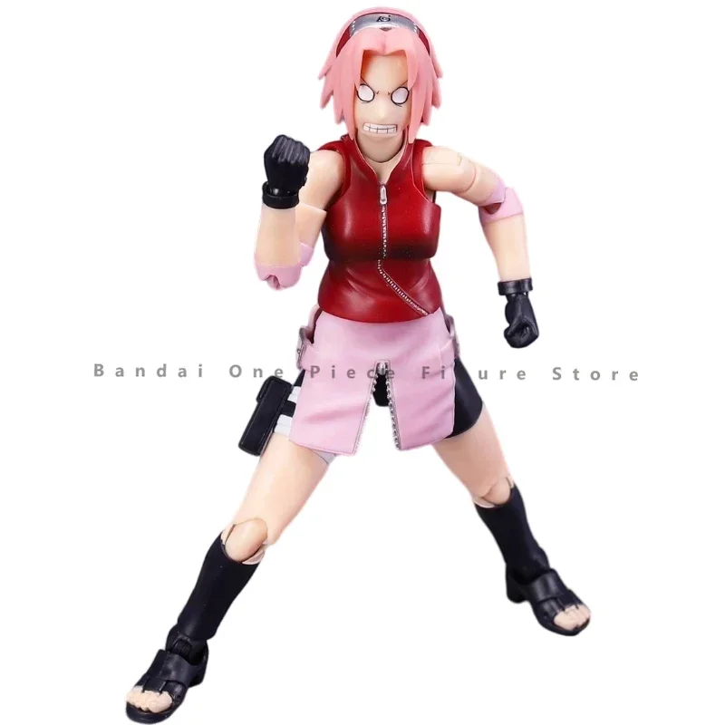 In Stock Original Bandai Naruto SHF Haruno Sakura Action Figures Animation Model Genuine Collector Anime Hobby Gifts for kids