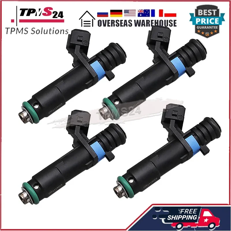 4Pcs Fuel Injector 24101262 25186566 96800843 23899720 For Chevrolet Sail 1.2 Aveo 1.2 SPARK 1.0 1.4