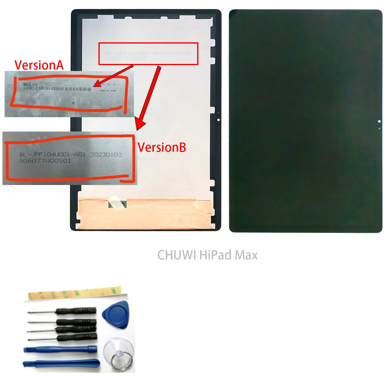 For CHUWI HiPad Max CWI536 LCD Display Touch Screen With Free Tools & 3M
