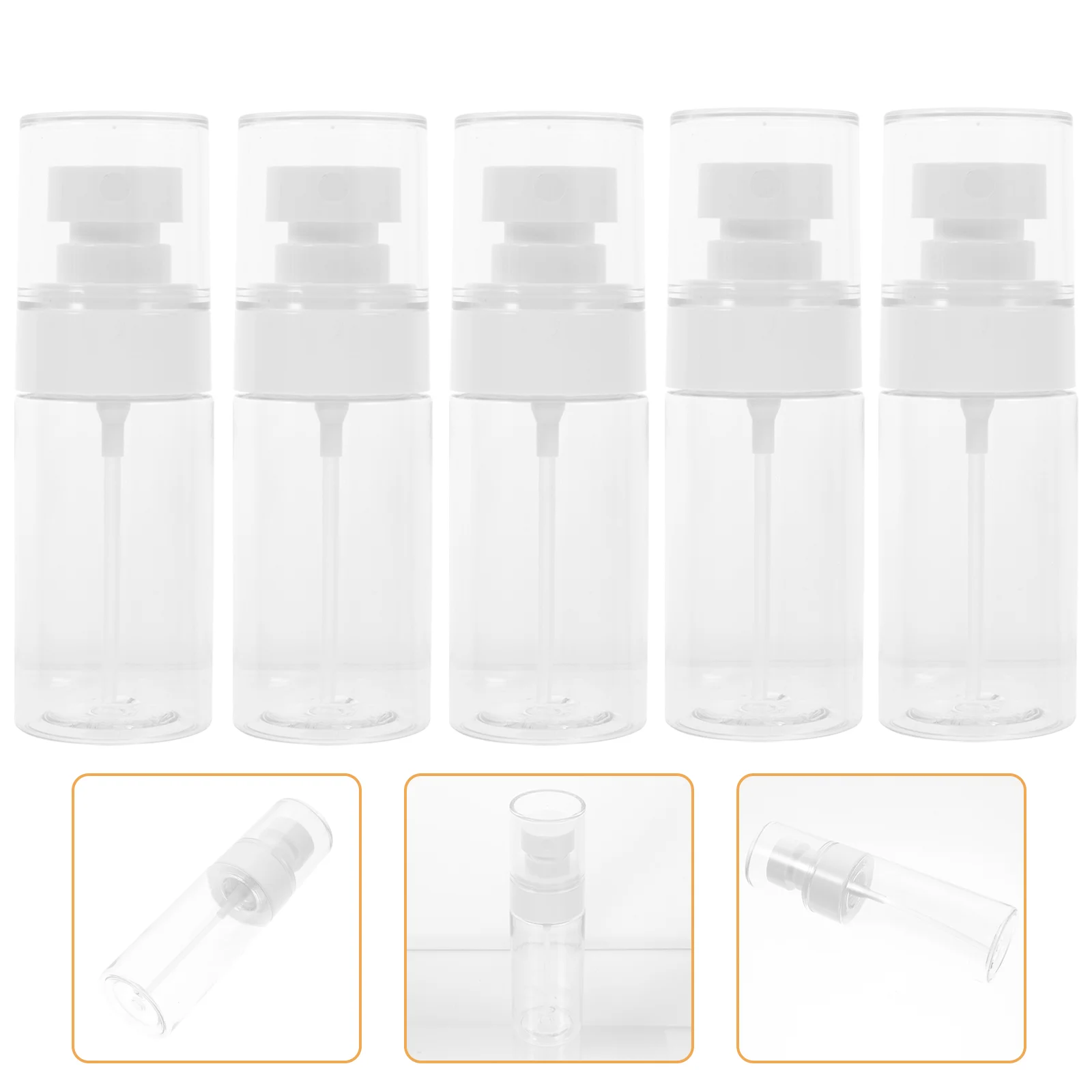 

5 Pcs Spray Bottle Small Travel Hair Clear Transparent Plastic Perfume