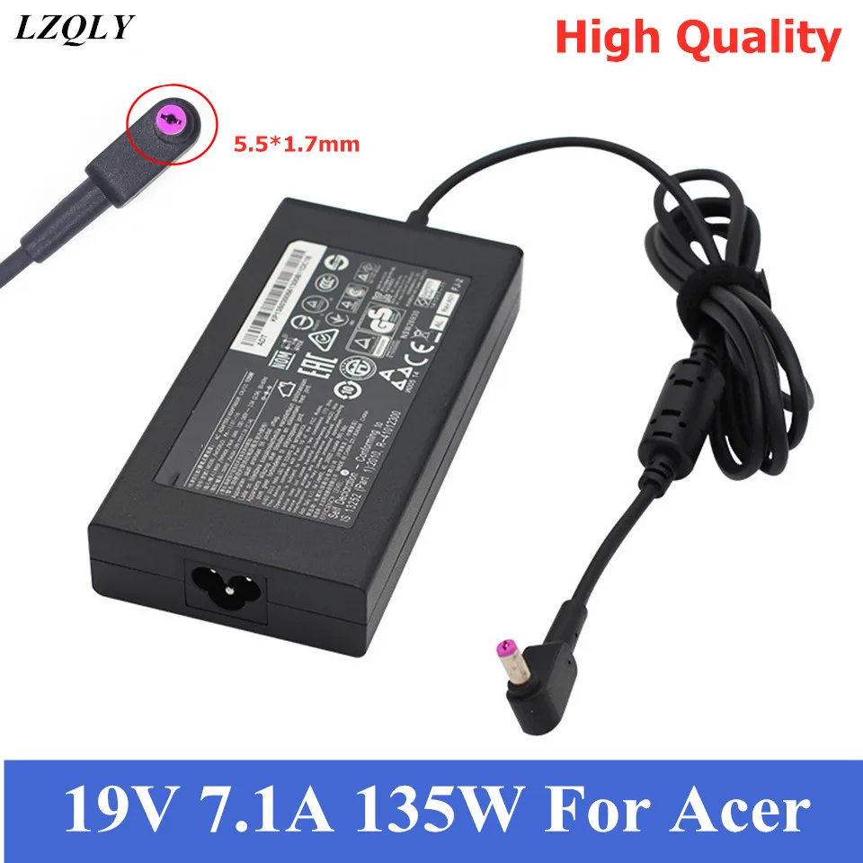 

Original 135W Laptop Charger 19V 7.1A 5.5x1.7mm for ACER NITRO 5 AN515-52 N17C1 Power Adapter PA-1131-16 VX5 VN7-792G-59CL