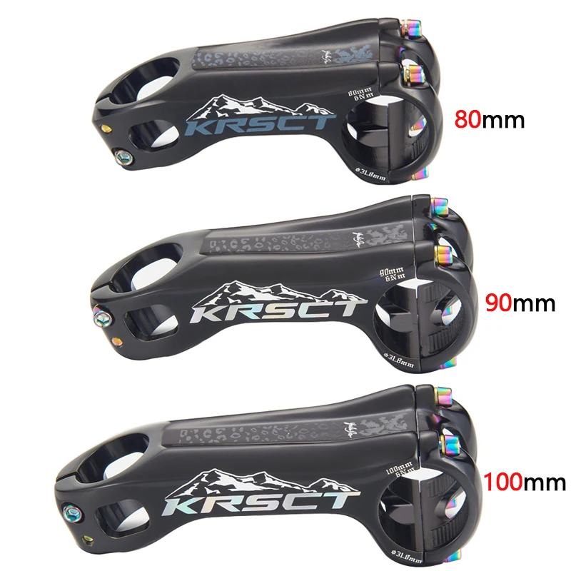 KRSEC Stem Mtb Road Mountain Bike Table Negative 20 Degrees Bicycle Power 31 8*80/90/100MM Handlebar Bridge Cycling Stem Riser