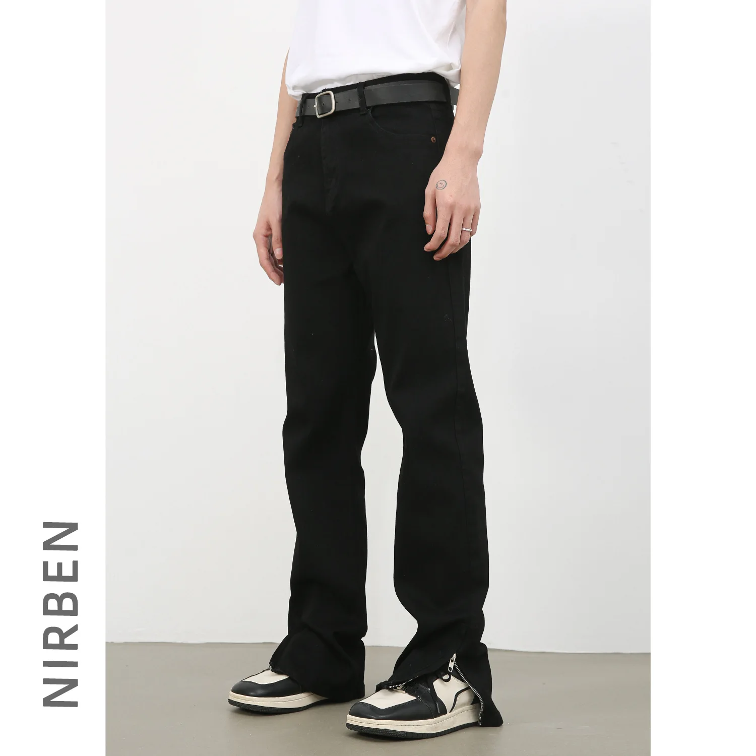 Basic American High Street Stretch Jeans Men's Straight Trendy Brand Slim-fitting Versatile Trousers