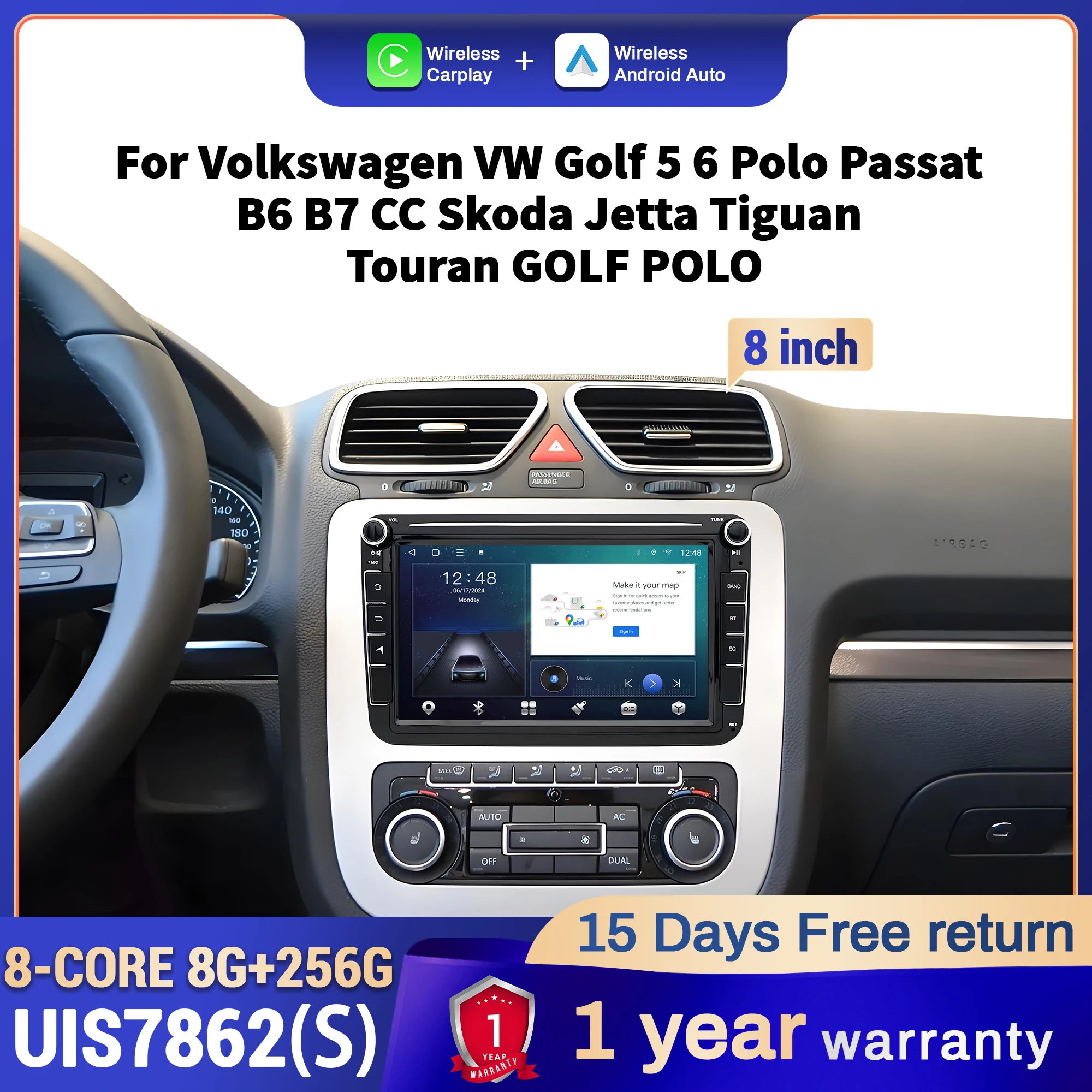 8 Inch Car Radio Fo…