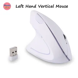Left Vertical Hand Ergonomics Design DPI Adjustable Button Low Noise Office Use Light Belt Computer Part Laptop Desktop Mause