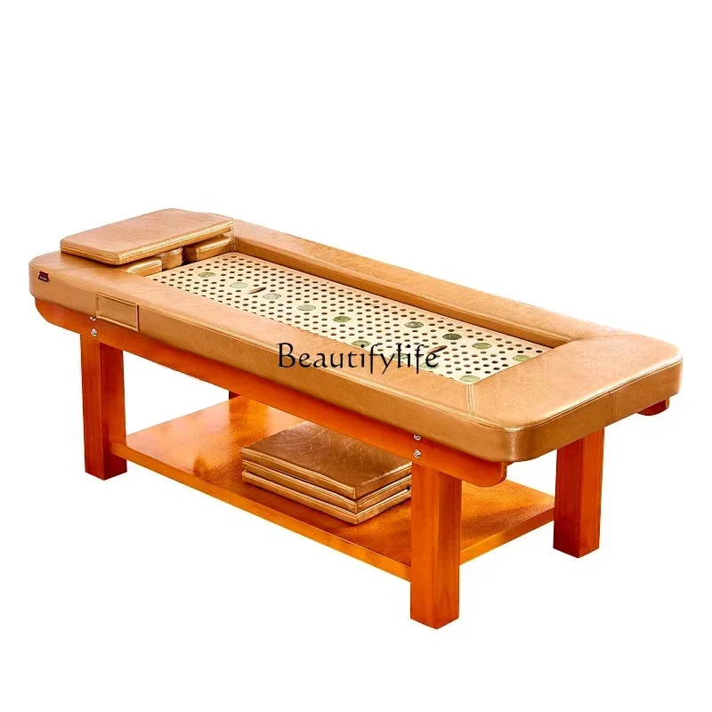 

Intelligent Solid Wood Metal Electronic Smokeless Moxibustion Bed Whole Body Moxibustion for Home Use Physiotherapy Bed