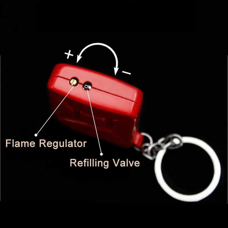 New 2026 Creative Open Fire Gas Lighter, Personality Mini Key Chain, Cigarette Accessories, Small Gift for Men