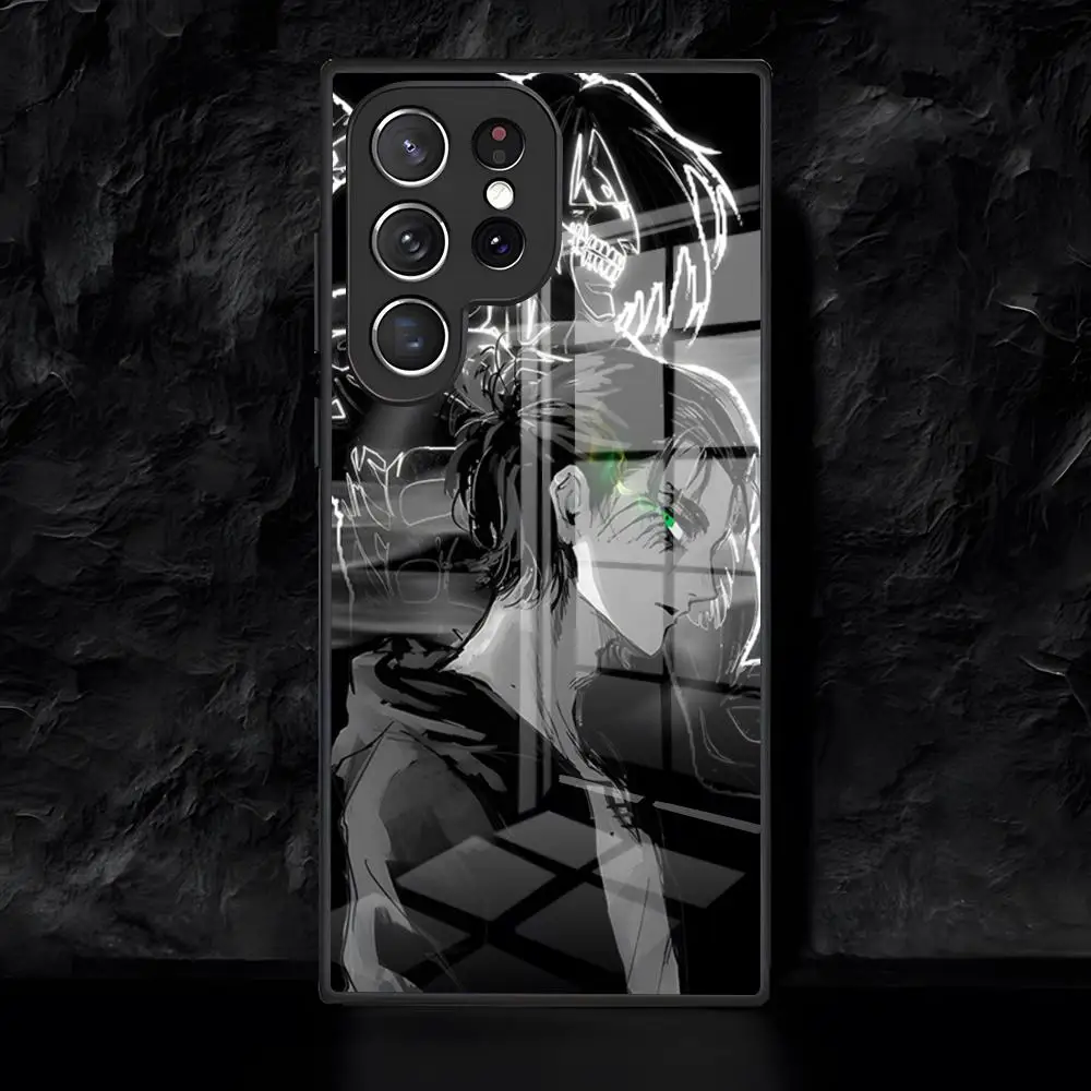 A-ATTACK ON T-TITAN Phone Case For Samsung S26 S25 Edge Ultra 24 23 22 21 Ultra Plus Fe A55 56 15 4G 5G Glass Cover
