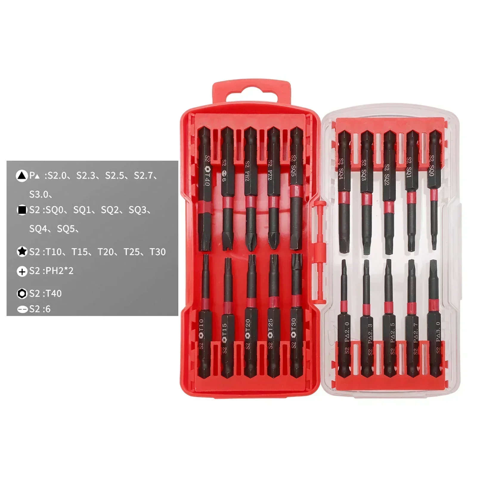

20pcs Multi Screwdriver Bits Set Magnetic Cross Slotted Hex PHO PH1 PH2 Y1 Y2 Screw Driver Bits Hand Tools With Storage Box