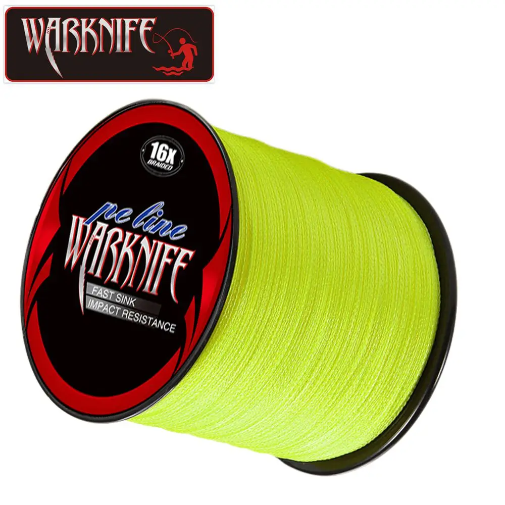 Warknife 16 Strands 250M 350M Hollow Core PE Braid Extreme Japan Braided Fishing Line 20LBs-500LBs Fishing Assist Line Fish Line