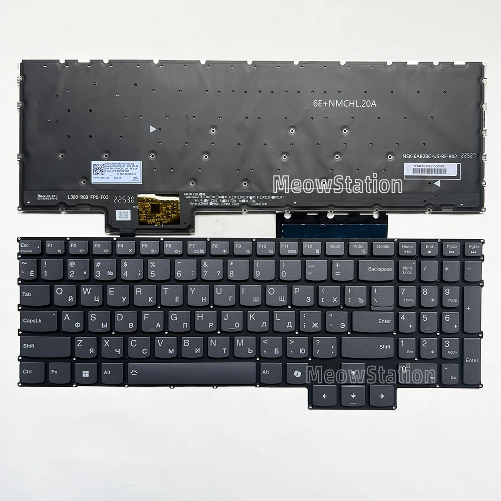 

Новая русская/американская клавиатура с подсветкой для Lenovo Legion Slim 5 16AHP9 16ARP9 16IRX9 16APH8 16IRH8 83DH 83EX 83DG