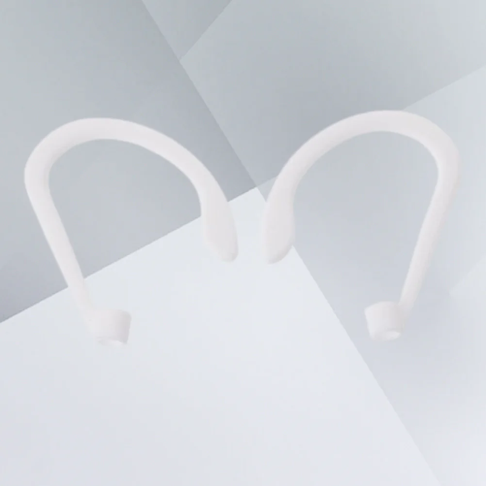 

Silicone Ear Hooks Anti Lost Lightweight Earbuds Covers Soft Tips White Color Durable Comfortable Fit For Running Workout Secure