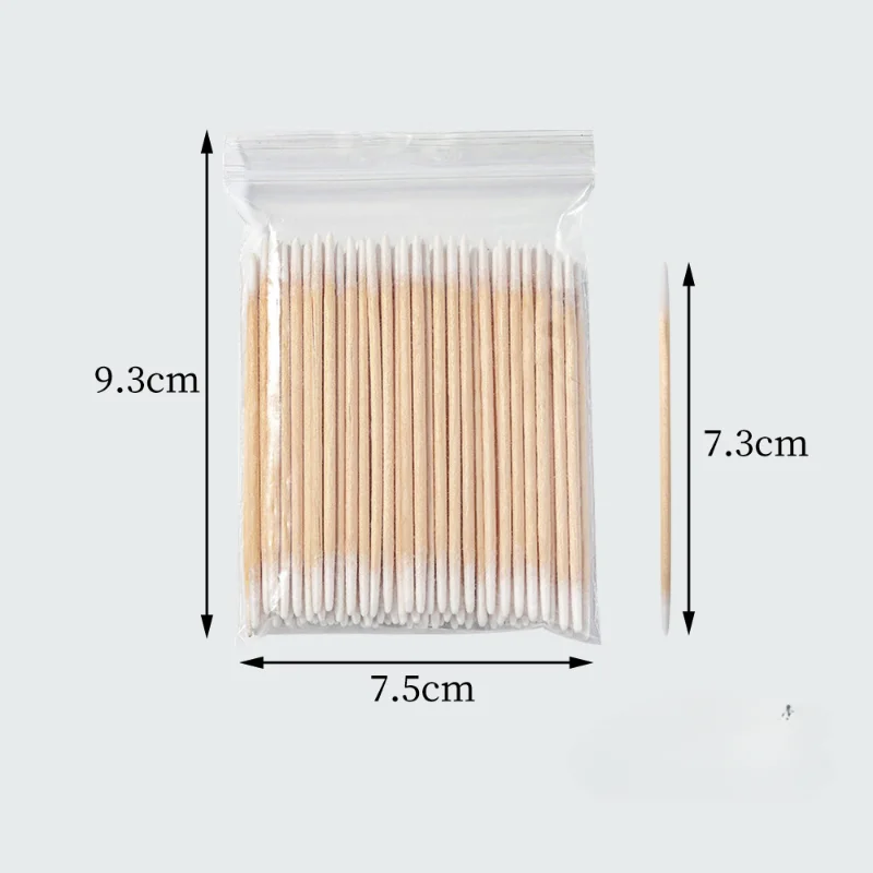 100/300pcs Double Head Cotton Swab Women Makeup Cotton Buds Tip For Medical Wood Sticks Nose Ears Cleaning Health Care Tools