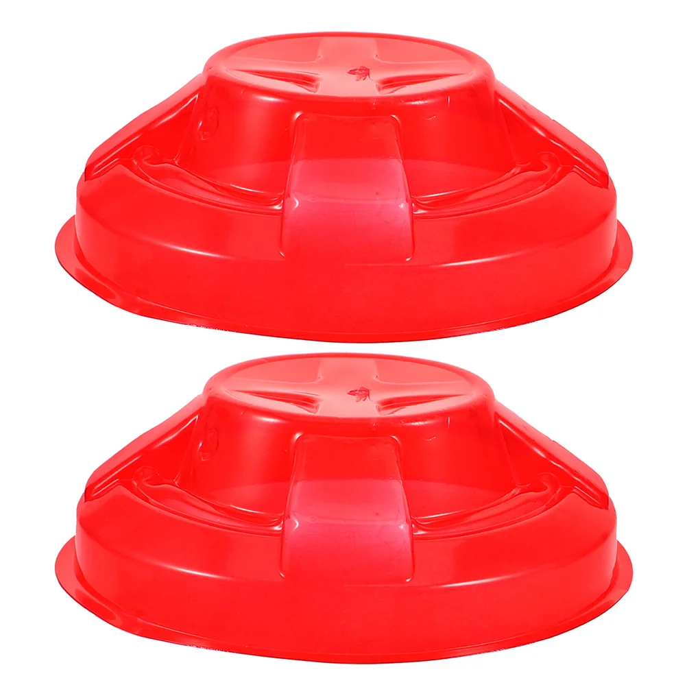 2 Pcs Smoke Dust Cover Guard Covers Alarm Hole Plate Plastic for Protective Clothing