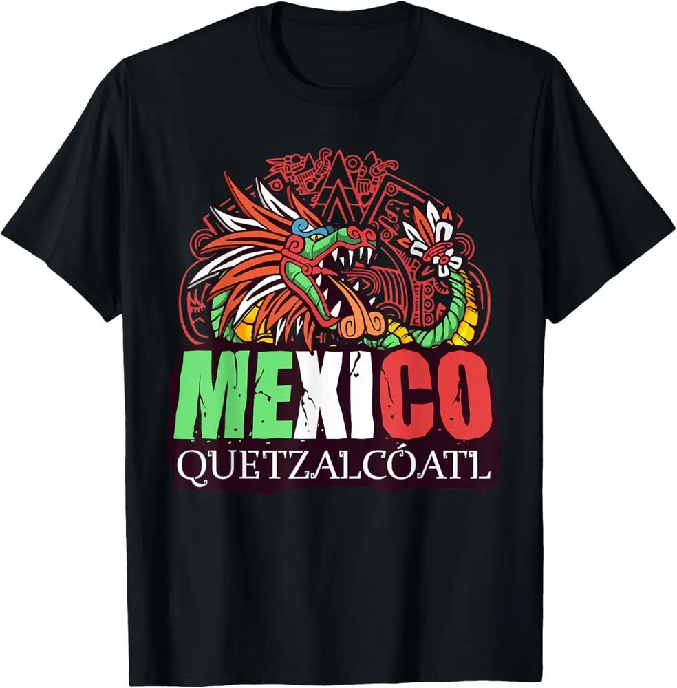 Quetzalcoatl Aztec Serpent Mayan Inca Toltec Mexico Flag T-Shirt Unisex T-shirts For Men Women Summer Tees Cotton Luxury Brand