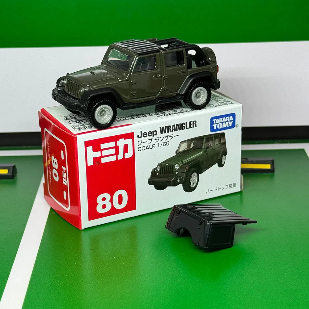 Takara Tomy Tomica No.80 Jeep Wrangler Odlew Stalowy Statyczny Model Samochodu Kolekcja Ekspozycyjna Zabawka Prezent dla Chłopca
