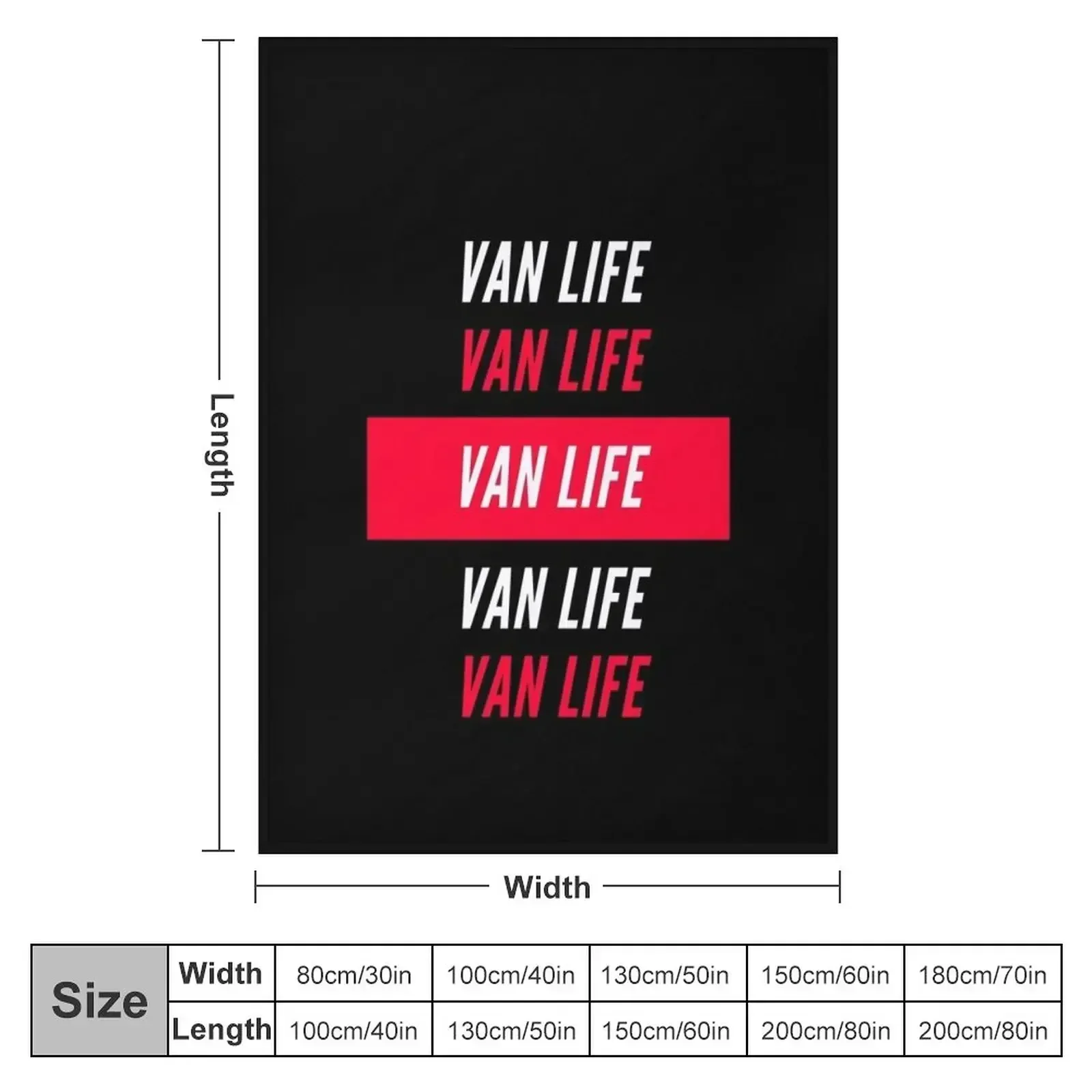 Van Life VanLife design Throw Blanket Flannels Tourist Blankets