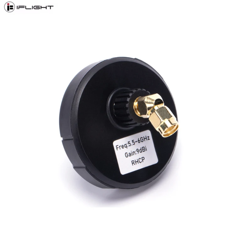 IFlight Pigeon 5.8G Circular Polarization Directional 9dBi Gain FPV Patch Antenna RP-SMA LHCP RHCP with 2PCS 45 Degree Adapter