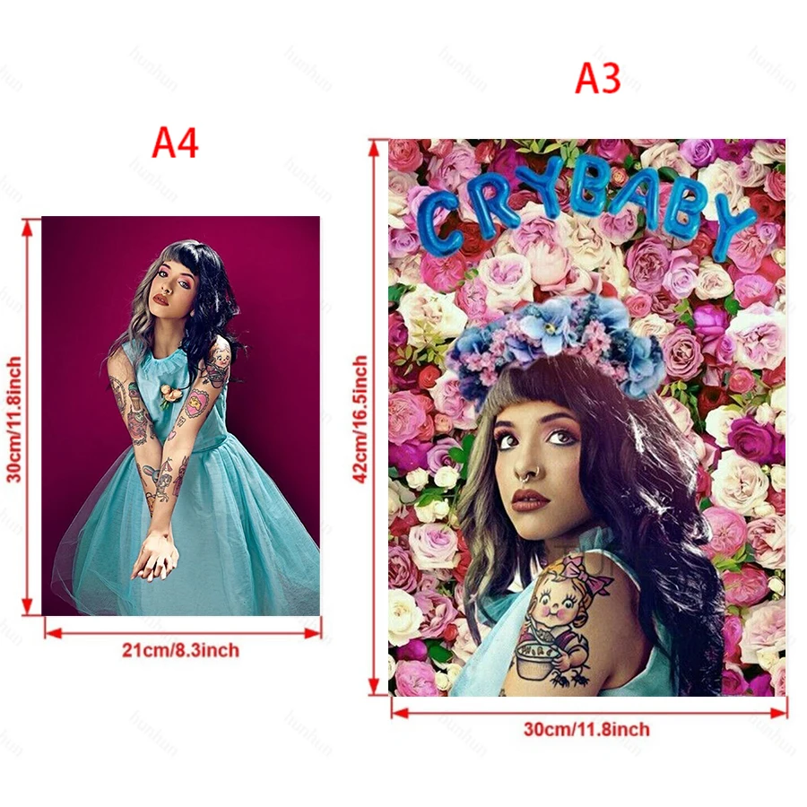 3pcs Set  Photo SInger Poster Music Album Prints Melanie Martinez Pop Home Room Bar Cafe Club Decor Music Art Wall Painting