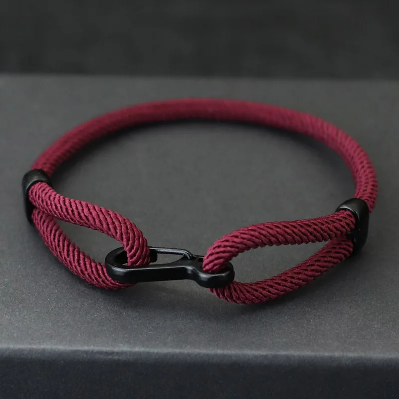 Freizeit Bergsteigen Schnalle Seil Armband Unisex handgemachte geflochtene verstellbare Wrap Kette Armband Outdoor Abenteuer Paar Joias