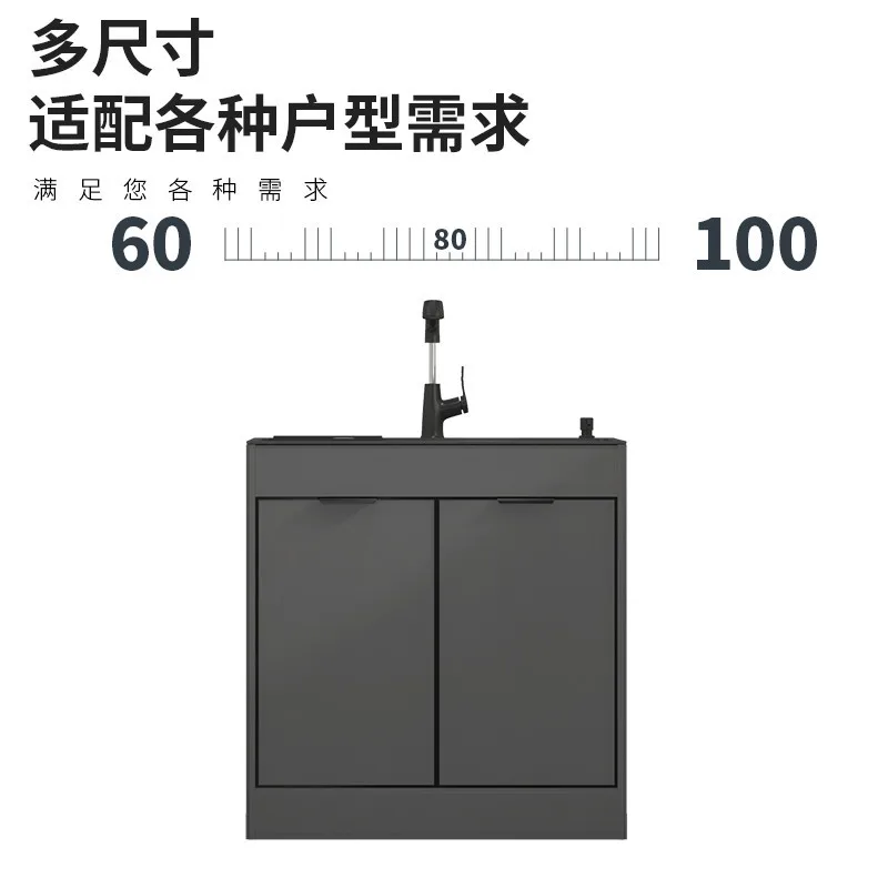 Commercial Kitchen Stainless Steel Sink Cabinet Floor Standing Dishwashing Wash Basin Large Single Bowl