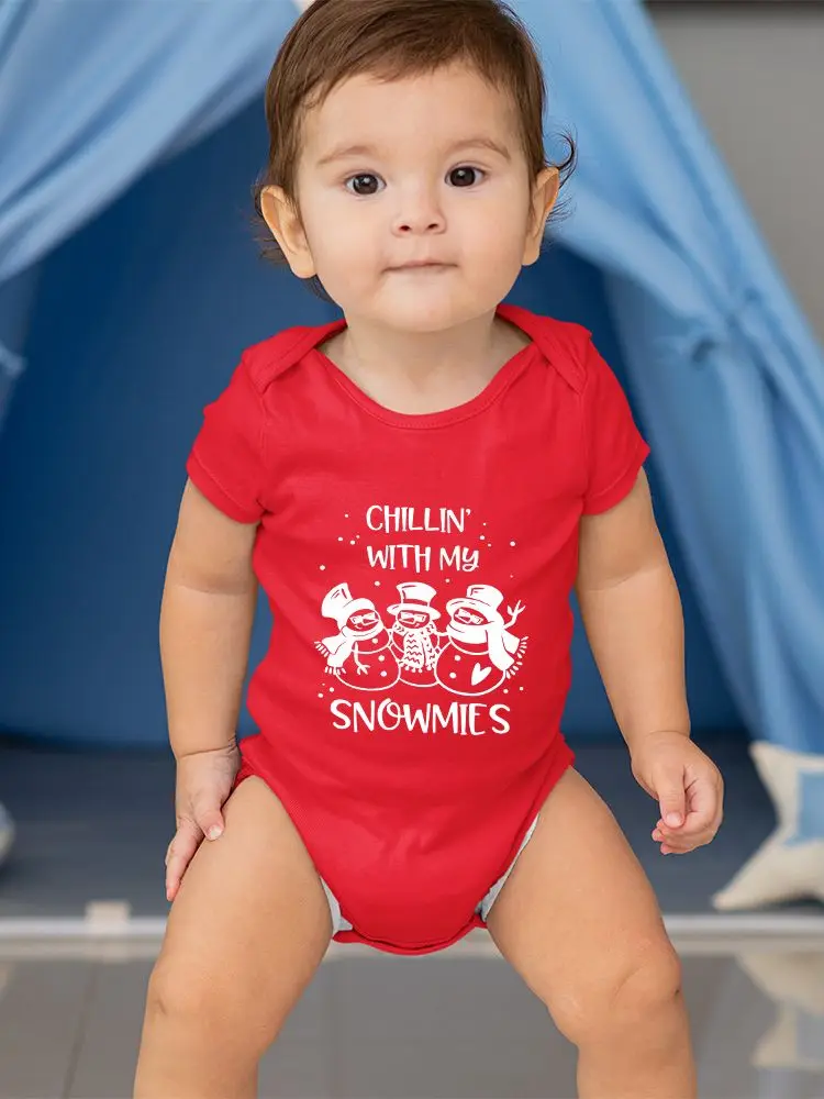 คริสต์มาสเสื้อผ้าเด็กทารก Bodysuits การ์ตูนน่ารักพิมพ์ทารกสีแดง Onesies Xmas Eve ชุดนอนทารกแรกเกิด0-24เดือน Ropa bebe Niña