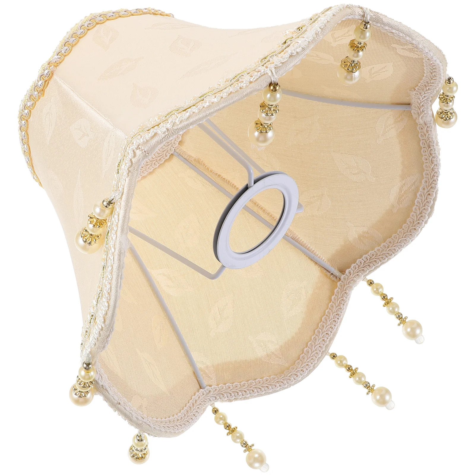 

Vintage Lamp Shade with Tassels and Beads Handmade Light Cover for Living Room Bedroom Study Office Decorative Lampshade