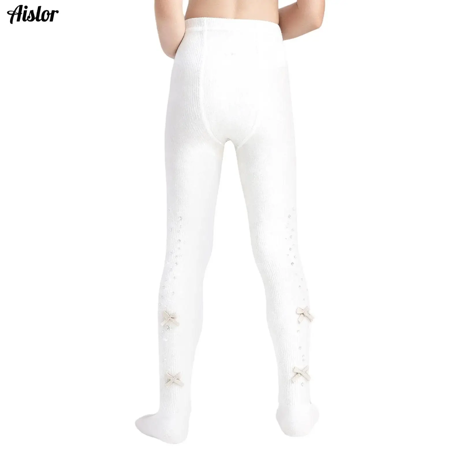 

Kids Girls Sparkling Hearts/Bow Tights Soft Ribbed Leggings High Elastic Pantyhose Spring Autumn Thin Warm Children Tight Pants