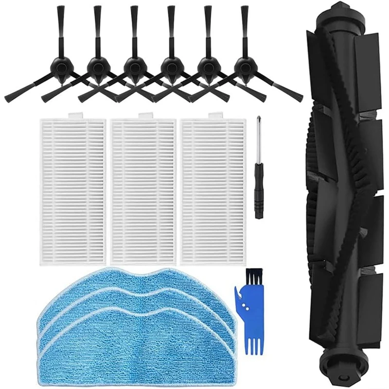 مجموعة قطع غيار بديلة لـ 360 لـ Botslab S8/S8+ ولفرش المكانس الكهربائية الروبوتية EZVIZ والمرشحات