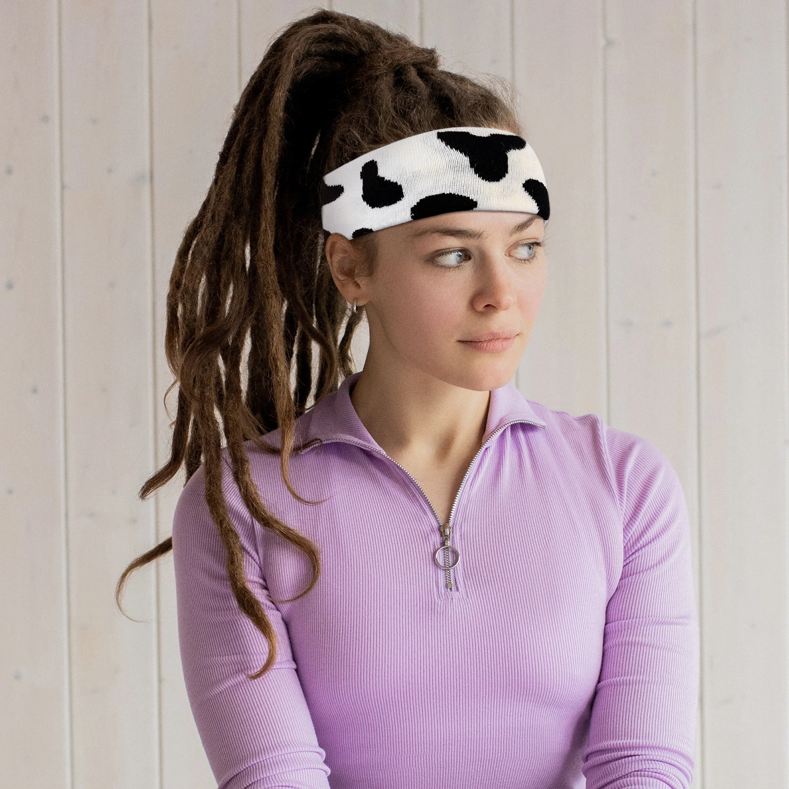 

2pcs Zebra Print Headb Yoga Sweatb Hairb s Knitting Wool Sports Elastic Comfortable Gym Accessories Hair Care Styling