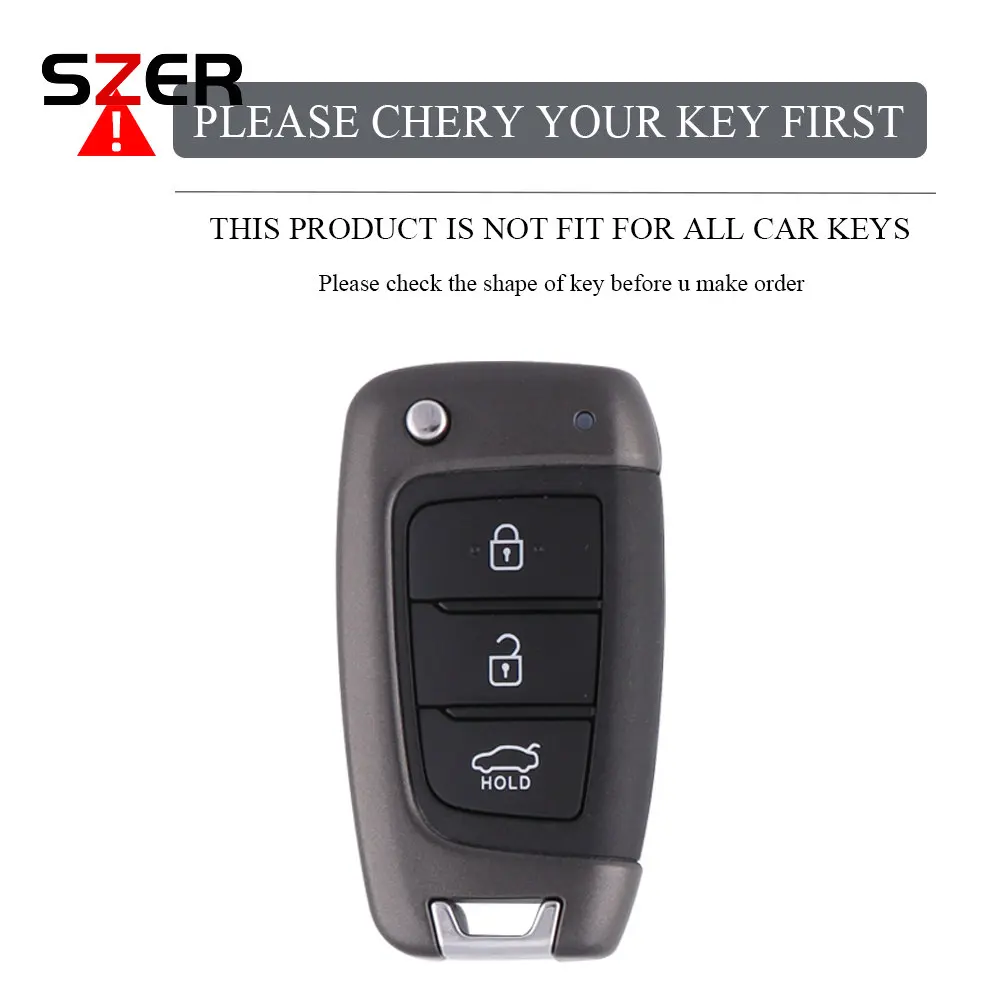 New TPU Car Flip Key Case Cover Shell For Hyundai Elantra Solaris I30 I35 I40 IX35 Sonata Santa Fe Tucson Verna Celesta Accent