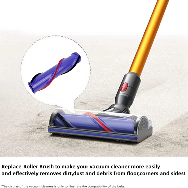 For Dyson V12 Vacuum High Torque Anti Tangle Roller Brush Replacement Parts Brushbar Roller Brush With Cleaning Brush