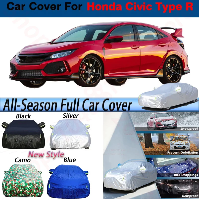 

Full Waterproof Car Cover Anti-UV Sun Rain Snow Wind Protection Cover For Honda Civic Type R 1997-2024