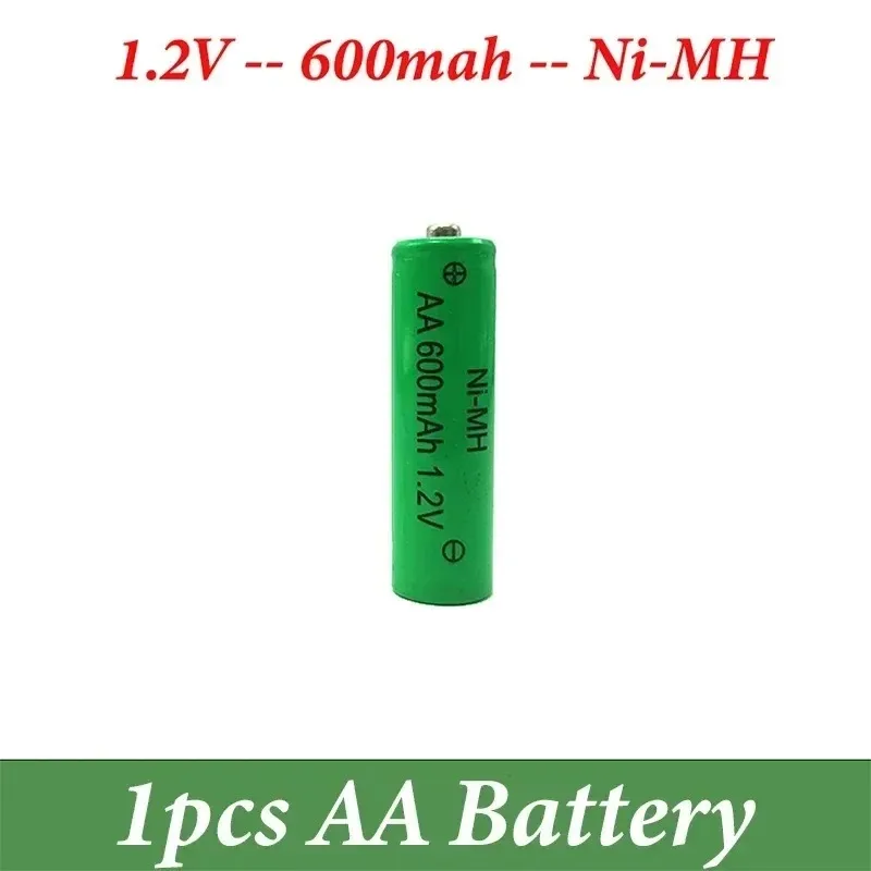 Batería AA 1,2 V NiMH recargable, 600mAh, adecuada para despertador, MP3/MP4, linterna, juguetes, Afeitadora eléctrica, Control remoto