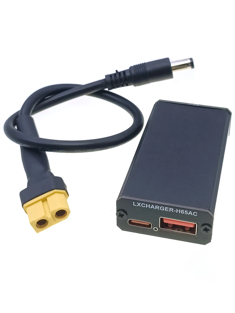 Moduł obniżający napięcie XT60 XT90 EC5 do 5V DC20-90V, adapter szybkiego ładowania telefonów komórkowych PD65W PD/QC3.0 QC2.0 z podwójnym USB i Type-C — zdjęcie 2