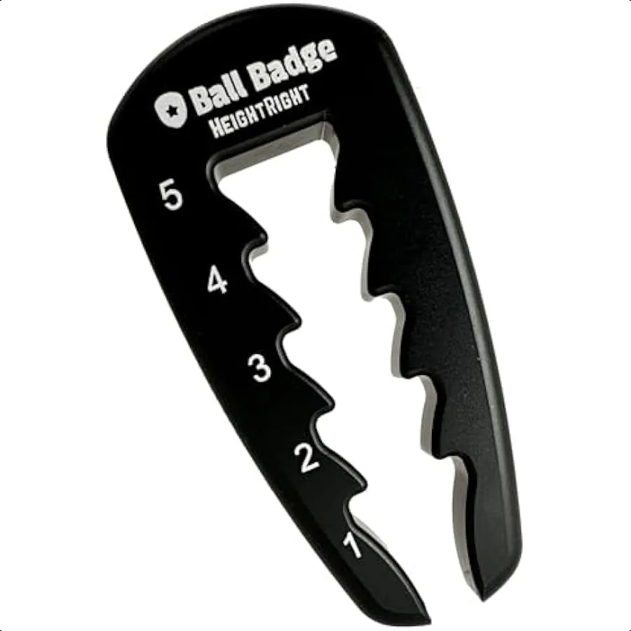 

Ball Badge HeightRight Adjustable Golf Tee Height Tool Precision Tee Height Setter for Consistent Swings Durable Aluminum Desig