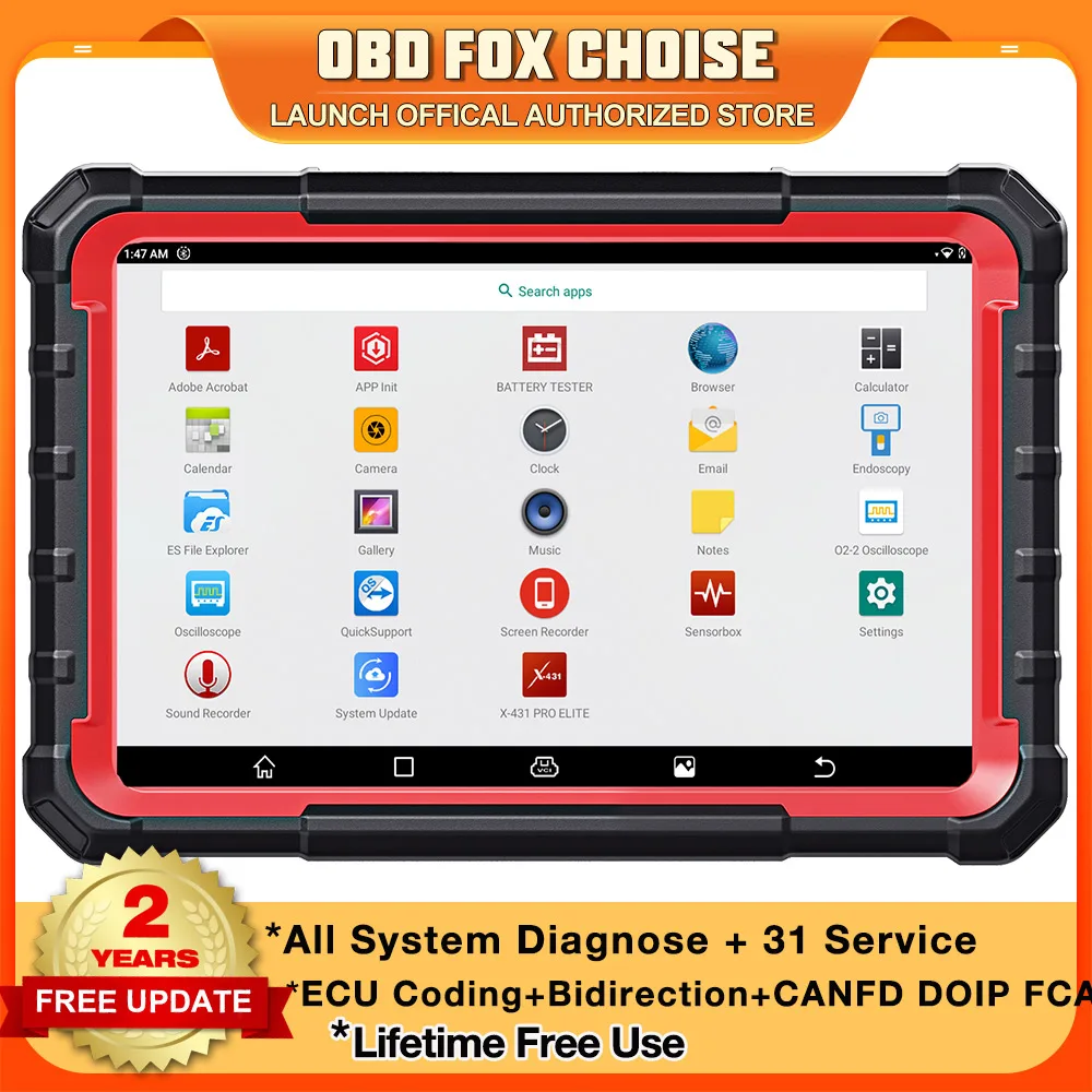 LAUNCH X431 PRO Elite Bidirectional OBD2 Scanner ECU Coding 31+ Service Full System Diagnostic tool VAG Guide CANFD DOIP FCA