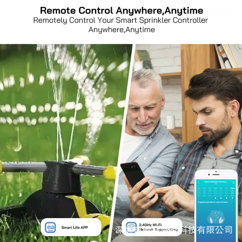 TUYA WiFi Smart Irrigator 8CH Remote Timed Automatic Watering Wireless Water Valve Controller