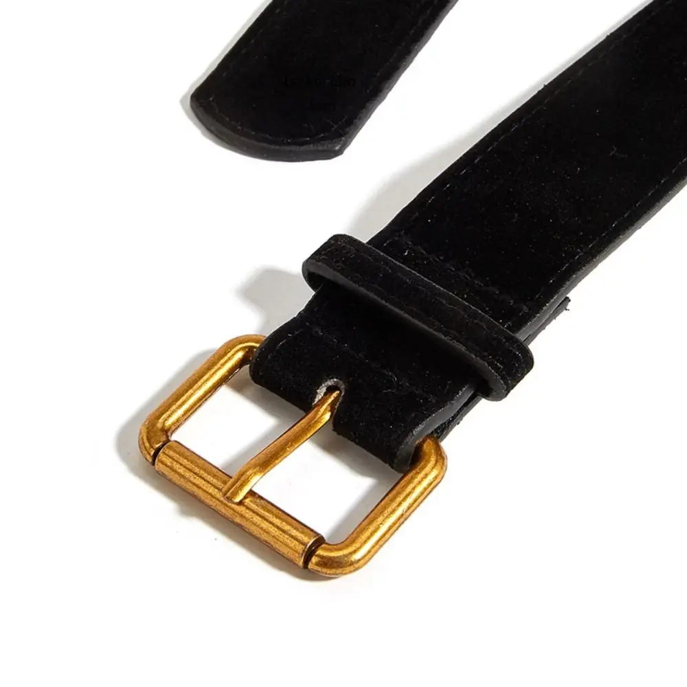 الرجعية دبوس مشبك حزام جلد الغزال تصميم فاخر تنوعا المرأة حزام خصر واسعة حزام معطف تنورة الديكور #1