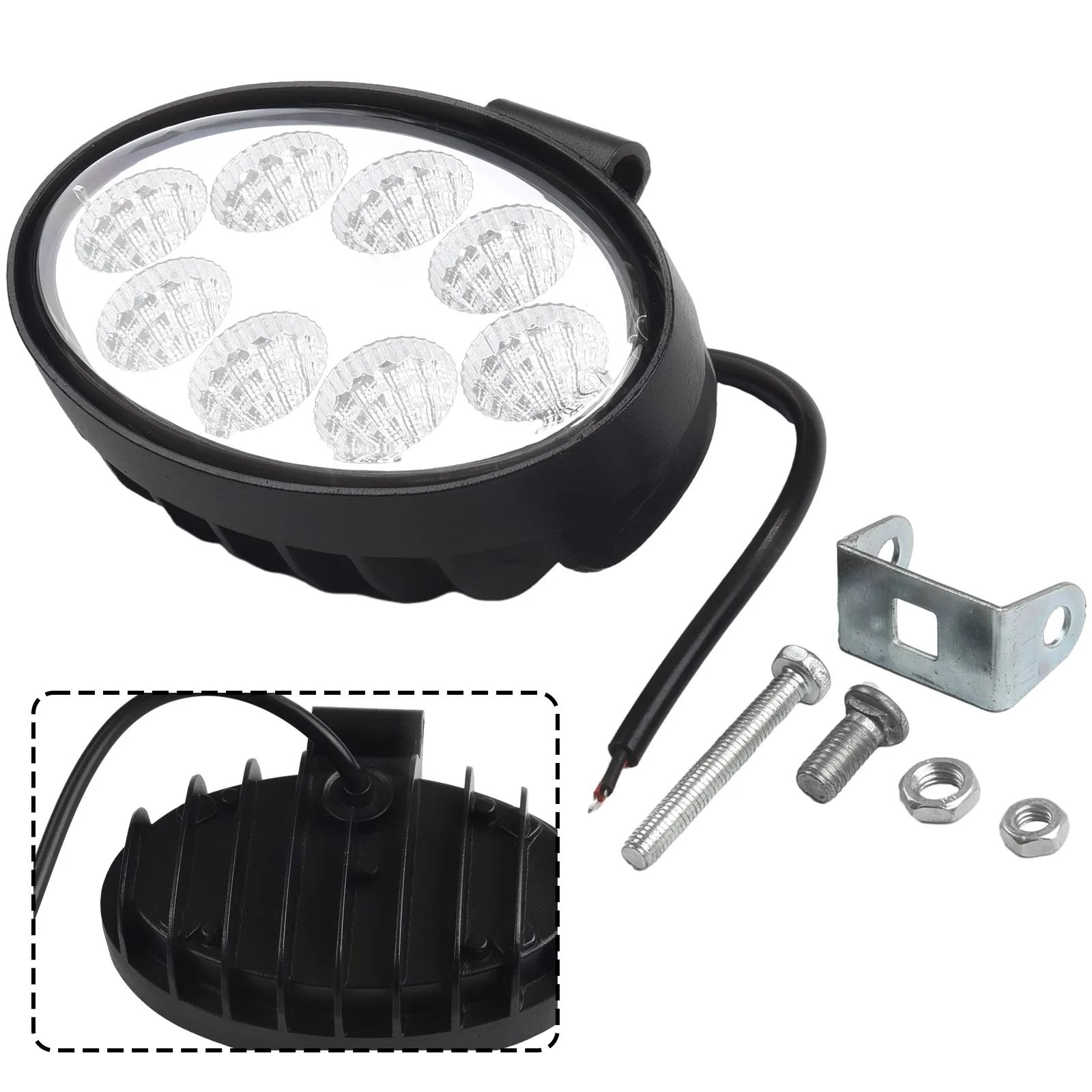 IP68 Waterproof CE 5inch 24W Oval LED Work Lamp Fog Light Truck OffRoad Tractor Flood Beam DC 9-32V LED Fog Light 6000K Parts