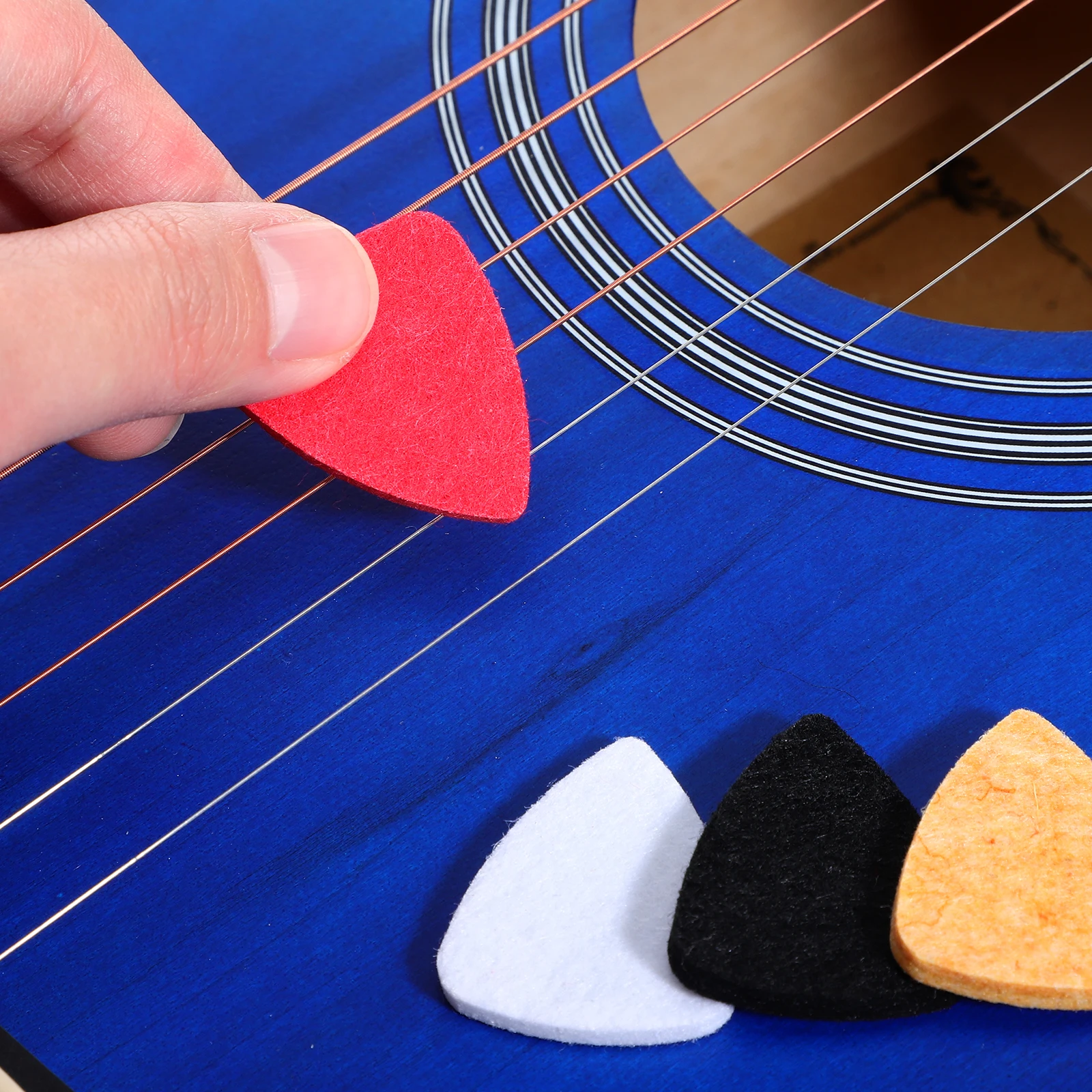 

10 Pcs Guitar Picks Felt Ukulele Accessories Acoustic Instruments Wool Plectrums Picks for Guitar Low Instruments