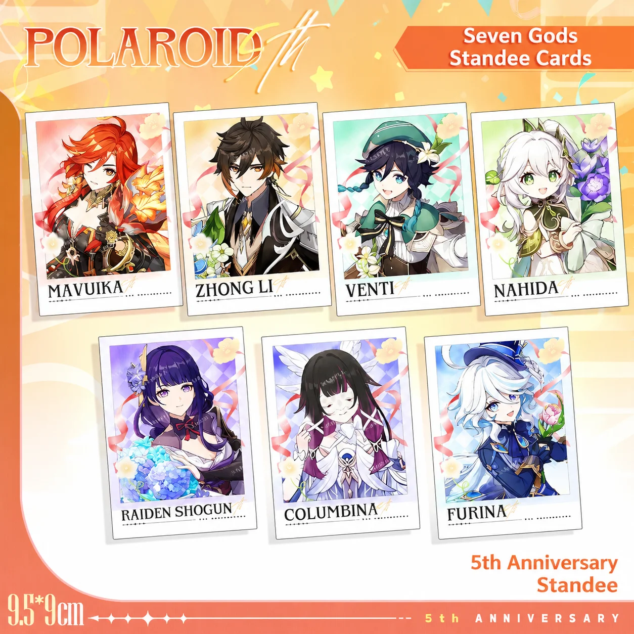 1PC Anime Games Genshin Columbina Furina Venti Big Shiny Badge Birthday Gift Anime Cosplay Accessory Collection For Fans And Fri
