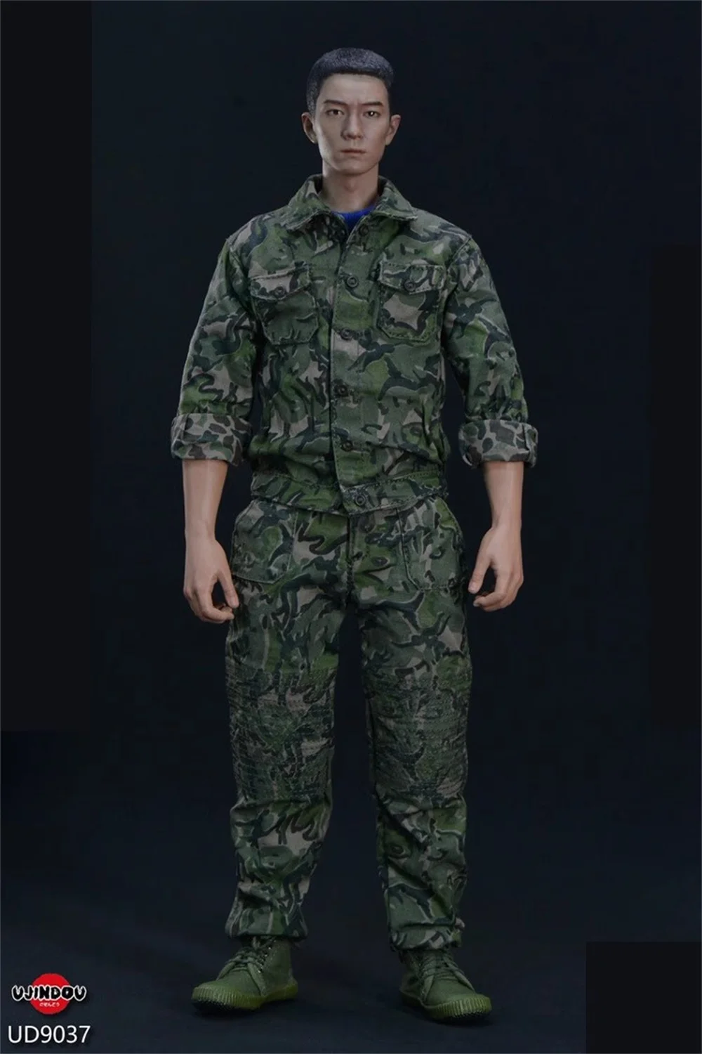 New Arrival 1/6 UJINDOU UD9037 Asia Young Handsome Guy Male Warrior Soldier Full Set Moveable Action Figure 1986 Model For Fans