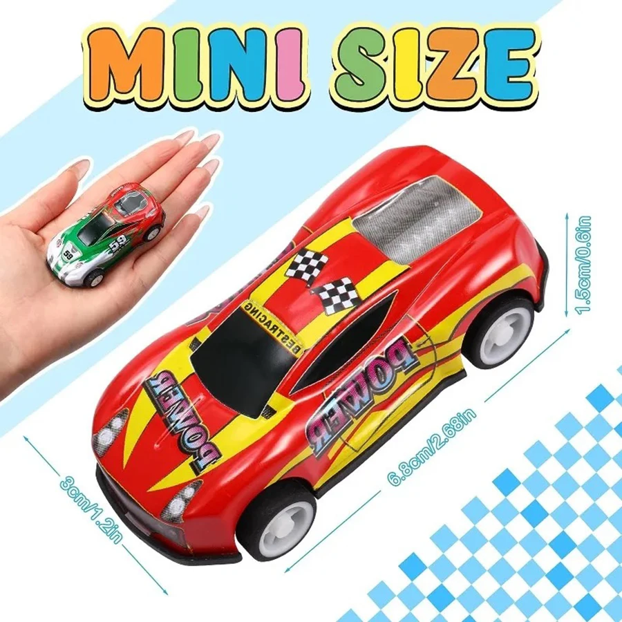 50/60 Stuks Mini Legering Model Auto Met Opbergdoos Gegoten Auto Speelgoed Sliding Racing Model Traagheidsauto Opbergdoos set Kind