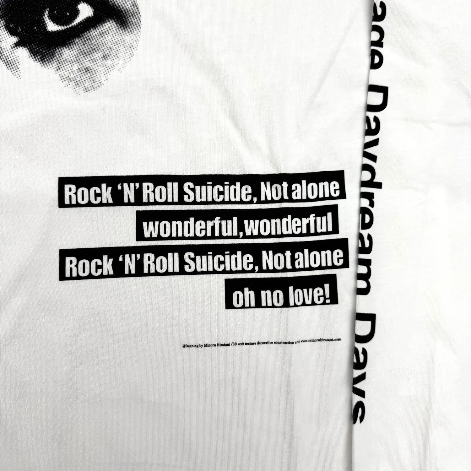 Number Nine David Bowie Poem Longsleeve Tee Long Sleeved T-shirt Base Trendy for Men